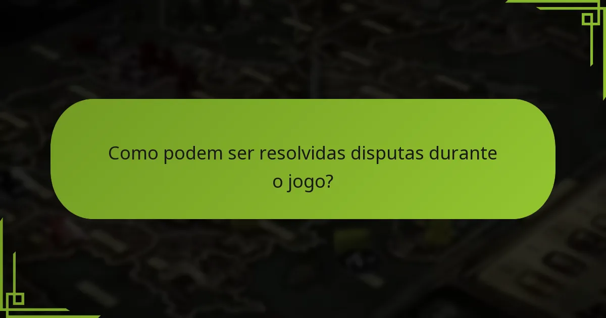 Quais são as disputas comuns relacionadas às regras?
