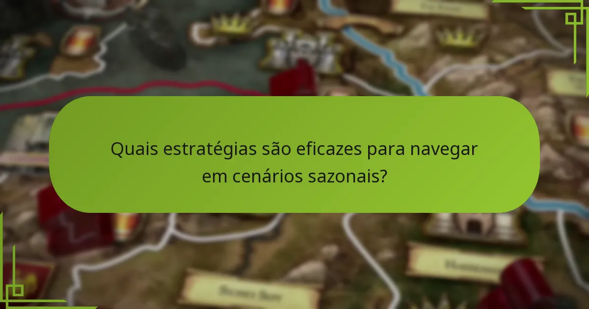 Quais são as mudanças de recursos durante as diferentes estações?
