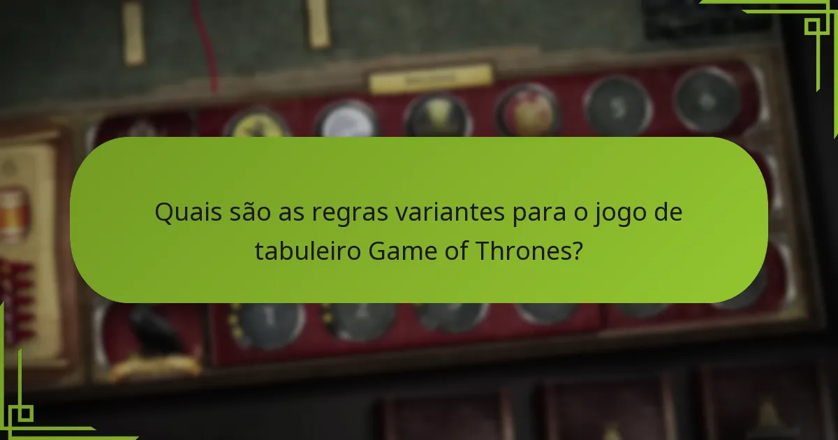 Quais regras variantes são mais populares entre os jogadores?